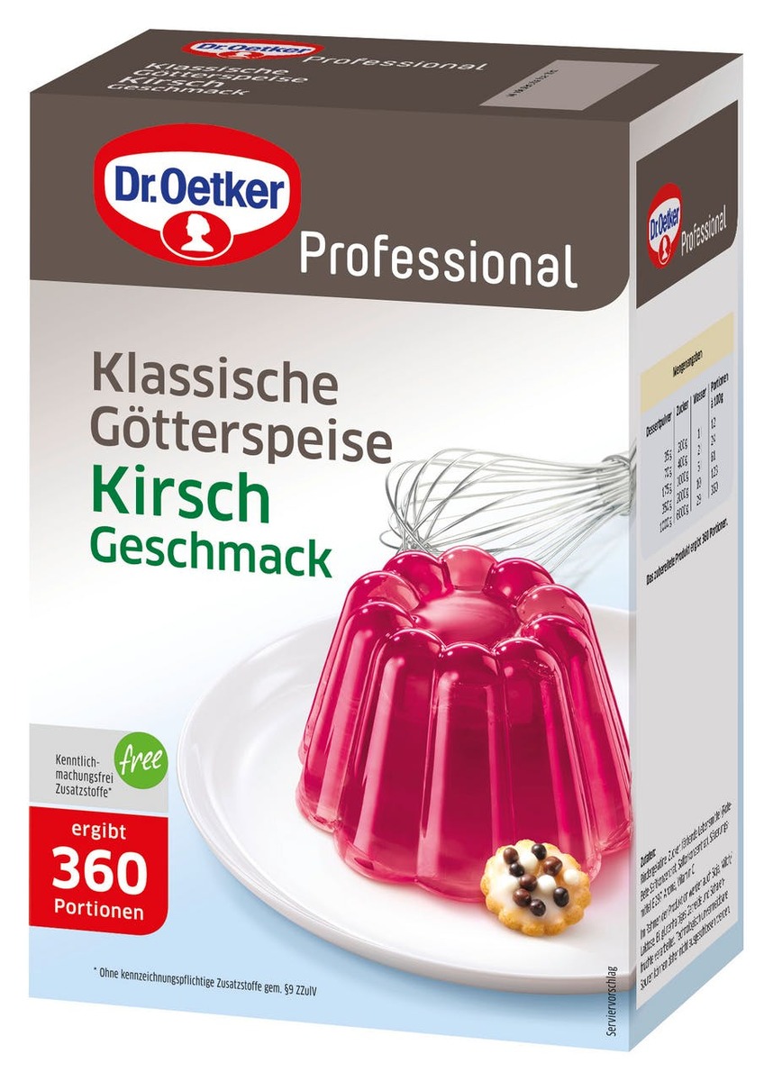 Bild 1 von Dr. Oetker Professional Götterspeise Kirsch (1 kg)