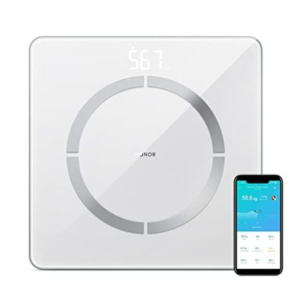 Bild 1 von HONOR Scale 2 Waage, Waagen Bluetooth Smart Waage mit App Smart Waage für Hochpräzise Skala Waage mit 14 Messindizes, Weiß