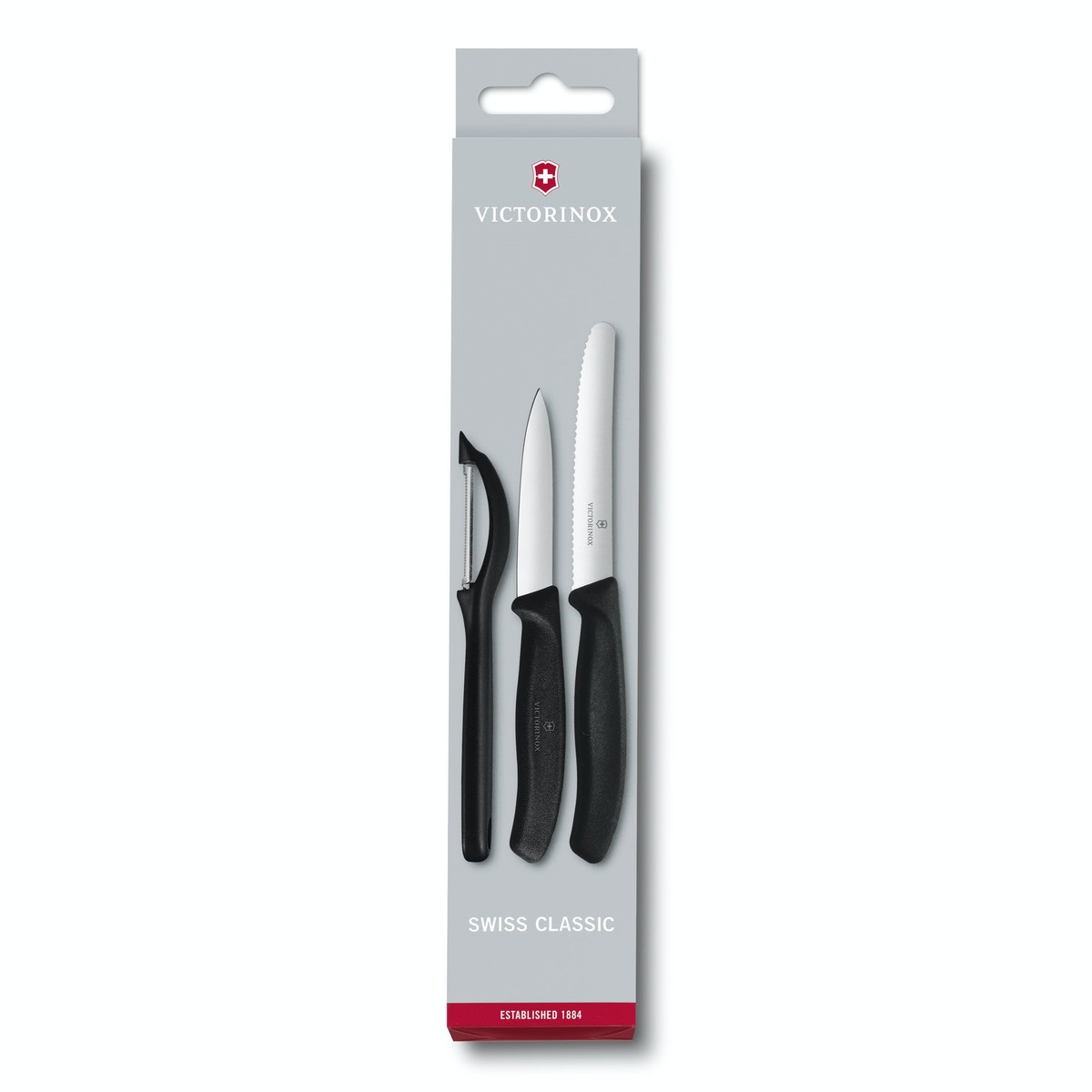 Bild 1 von Victorinox Gemüsemesser-Set Swiss Classic mit Schäler, 3-teilig, schwarz