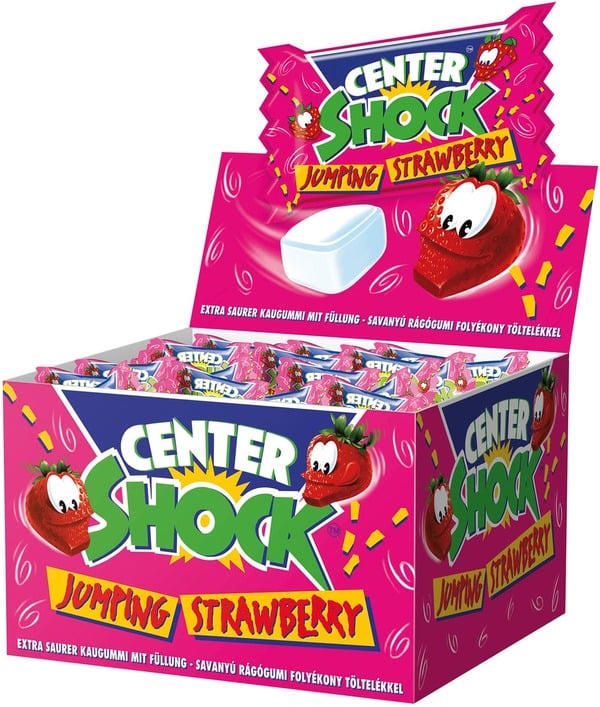 Bild 1 von Center Shock Kaugummi Erdbeere 100 Portionen x 4 g (400 g)