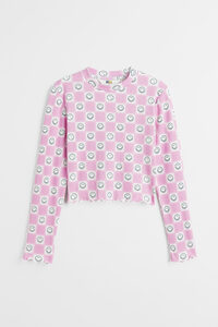 H&M Jerseyshirt mit Print Helllila/SmileyWorld®, T-Shirts & Tops in Größe 170. Farbe: Light purple/smileyworld®