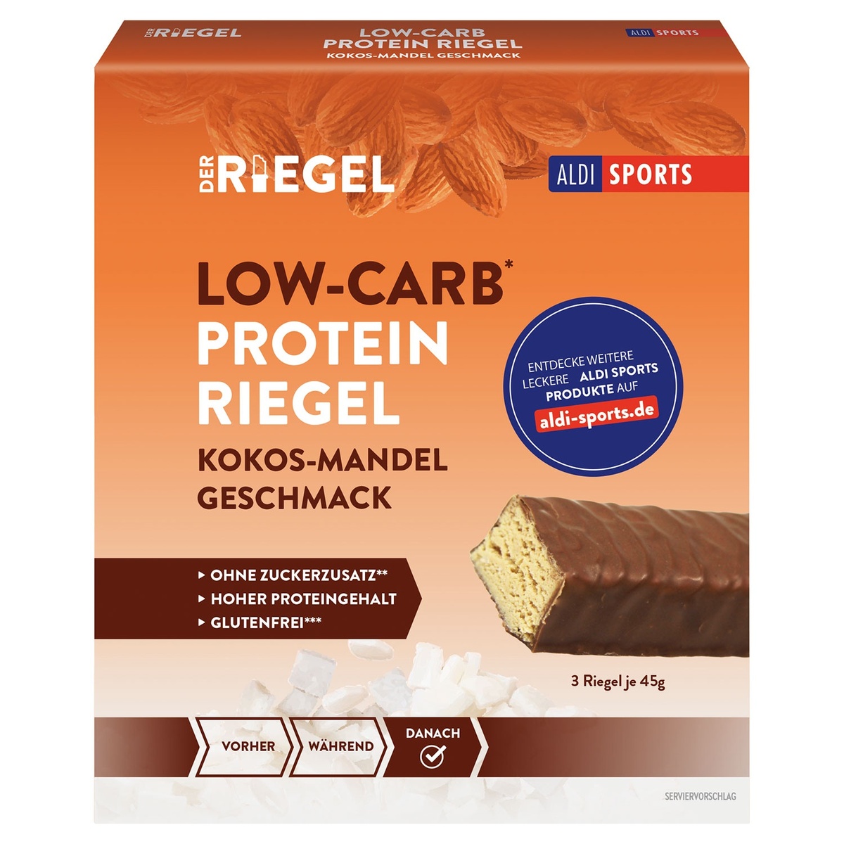 Bild 1 von ALDI SPORTS Protein-Riegel 135 g, 3er-Packung