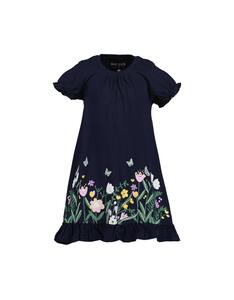 Blue Seven - Mini Girls Shirtkleid mit Blumendruck