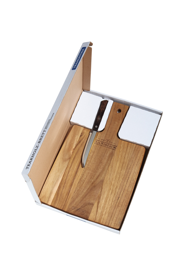 Bild 2 von TRAMONTINA Geschenkset Schneidebrett Teak inkl. Brotzeitmesser