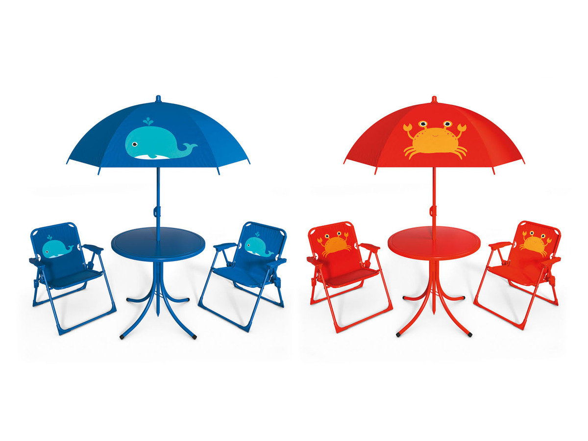 LIVARNO home Outdoor, Kindersitzgruppe mit Schirm (Achtung LV OSPL