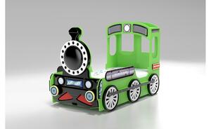 Autobett Lokomotive grün Maße (cm): B: 120 H: 137,5 Kindermöbel