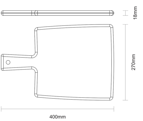 Bild 4 von TRAMONTINA Servier- & Schneidebrett, Teak,  40 x 27 x 1,8 cm