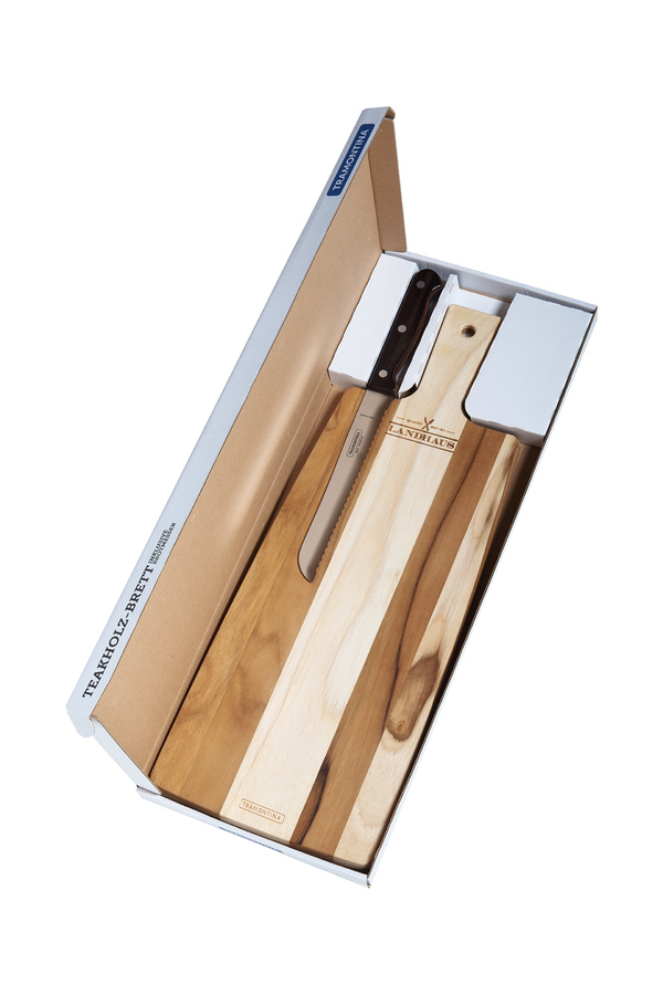 Bild 2 von TRAMONTINA Geschenkset Schneidebrett Teak inkl. Brotmesser