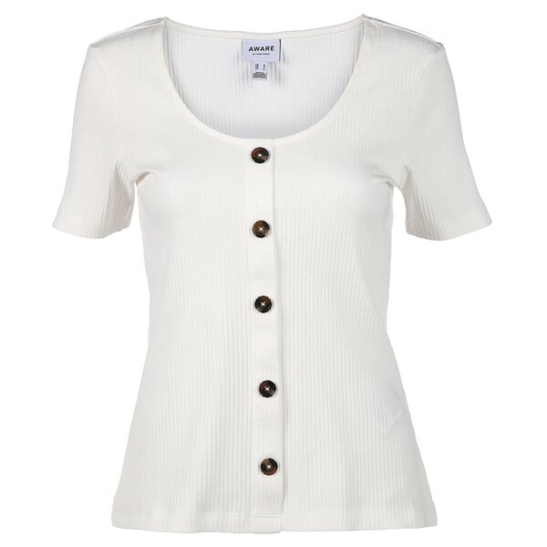 Bild 1 von Vero Moda VMHELSINKI SS TOP GA Shirt mit Zierknöpfen