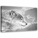 Bild 1 von Feeby Leinwand, grauer Wolf HORIZONTAL, 60x40
