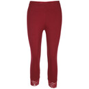 Bild 1 von Damen Capri Leggings mit Spitzenborte