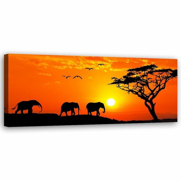 Bild 1 von Feeby Leinwand, Orange Afrika HORIZONTAL, 120x40