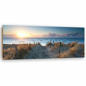 Feeby Deko-Panel, Sonnenuntergang über dem Meer 3 HORIZONTAL, 70x25