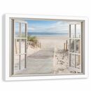 Bild 1 von Feeby Bild im weißen Rahmen, Fenster zum Strand HORIZONTAL, 60x40