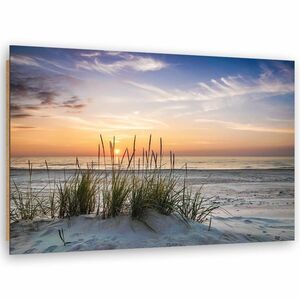Feeby Deko-Panel, Sonnenuntergang über dem Strand HORIZONTAL, 60x40