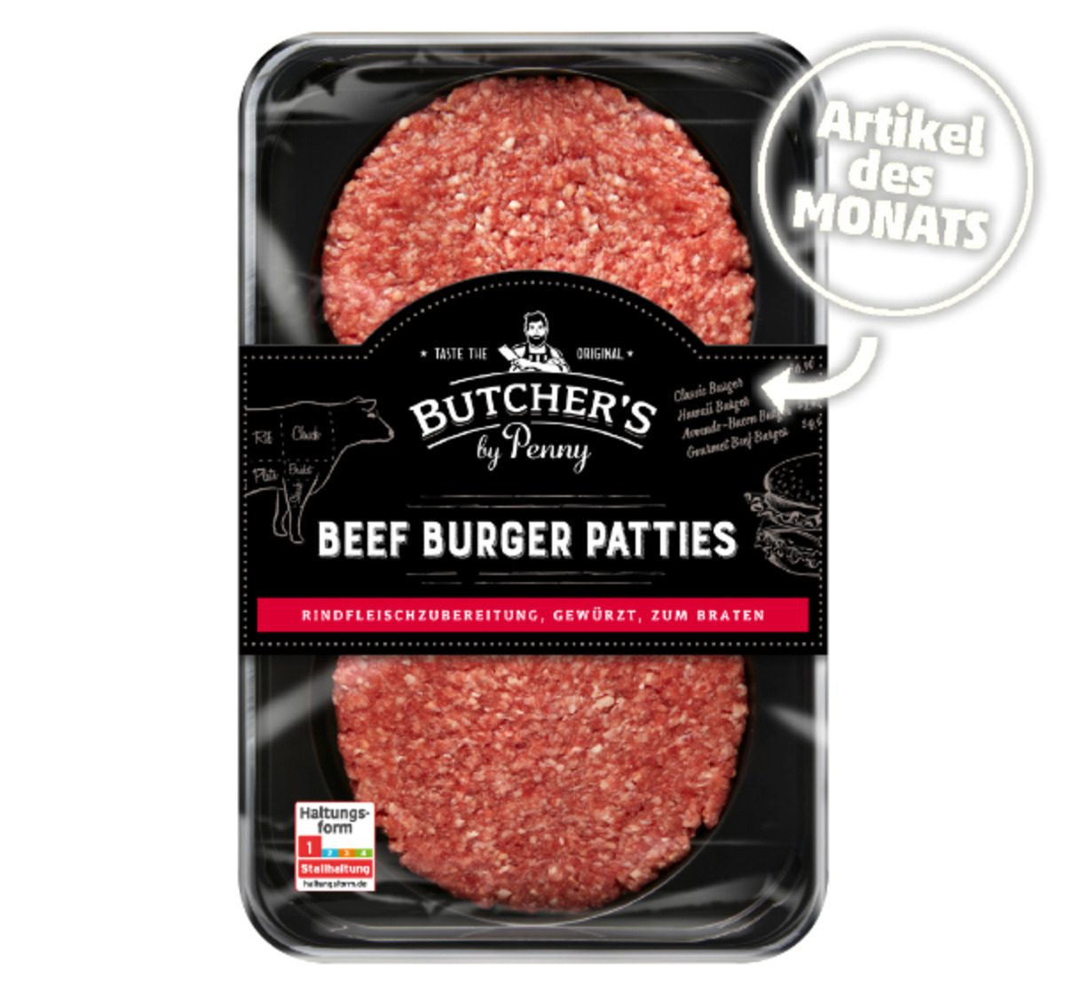 BUTCHER’S Frische Beef Burger Patties von Penny Markt ansehen!