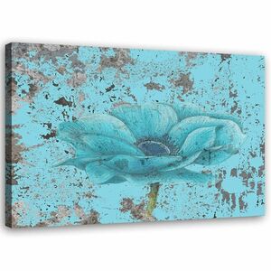 Feeby Leinwand, blaue Orchidee HORIZONTAL, 90x60