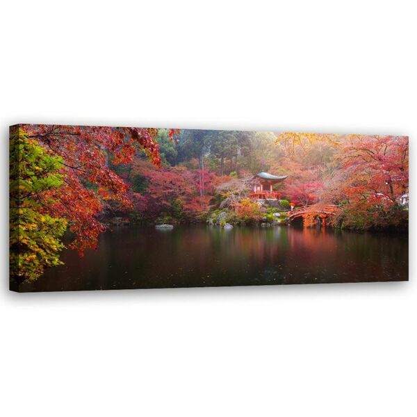 Bild 1 von Feeby Leinwand, Japan in grünen Farben HORIZONTAL, 70x25