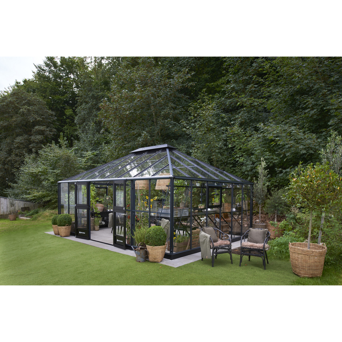 Bild 1 von Juliana Gewächshaus 'Grand Oase' anthrazit 25,6 m² Sicherheitsglas 3 mm