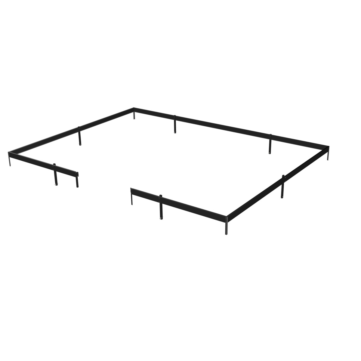 Bild 1 von Juliana Fundamentrahmen für Gewächshaus 'Grand Oase' 25,6 m² Stahl schwarz