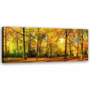 Feeby Leinwand, Goldener Wald HORIZONTAL, 120x40
