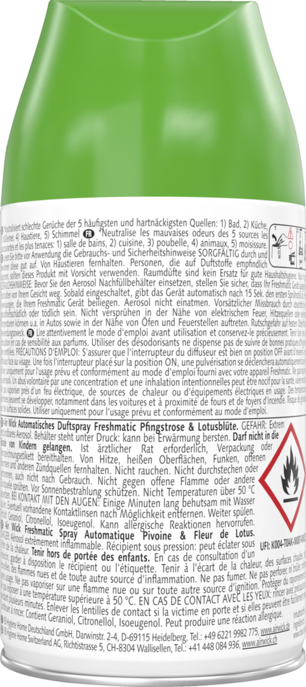 Bild 4 von Air Wick Freshmatic Max Nachfüller Frühlingstraum Pfingstrose & Lotusblüte