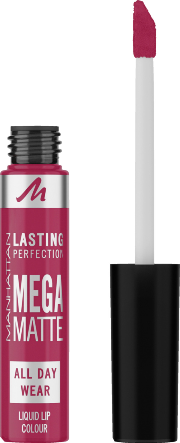 Bild 2 von Manhattan Lasting Perfection Mega Matte Liquid Lip Color, Fb. 910 Fuchsia Flush