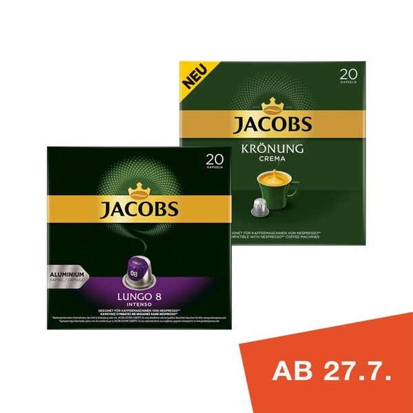 JACOBS LUNGO oder KRÖNUNG KAPSELN 20ER und weitere Sorten, je 104-g ...