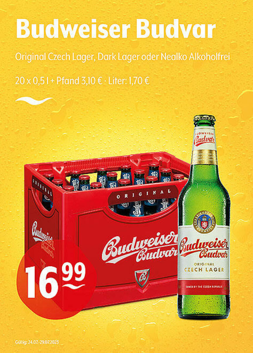 Bild 1 von Budweiser Budvar Original Czech Lager, Dark Lager oder Nealko Alkoholfrei