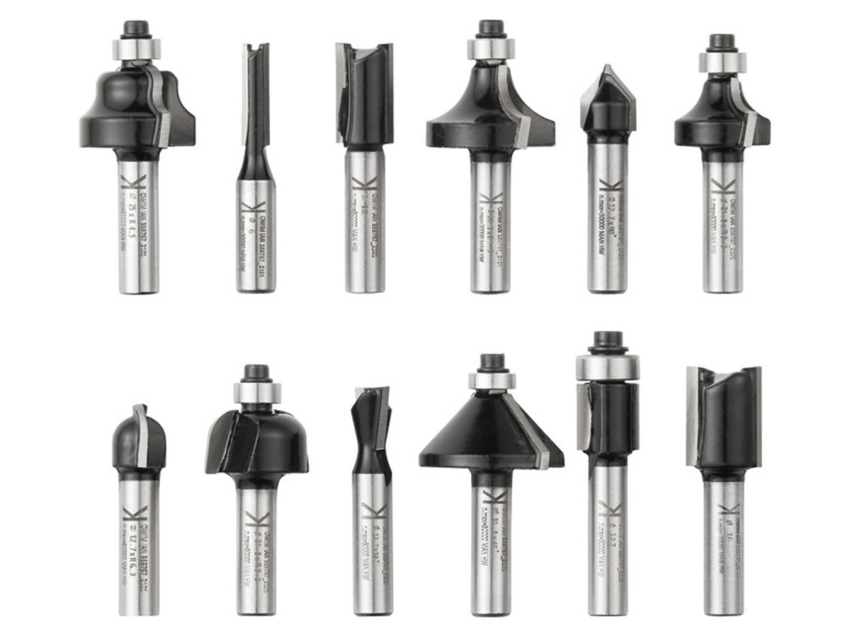 Parkside Fräser Satz 12-teilig Für Oberfräse POF 1200 C2