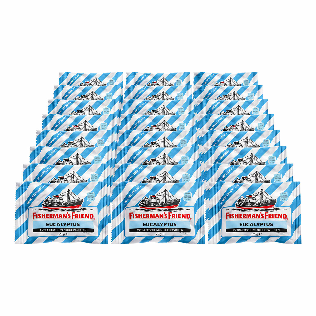 Bild 1 von Fishermans Friends Eucalyptus ohne Zucker 25 g, 24er Pack