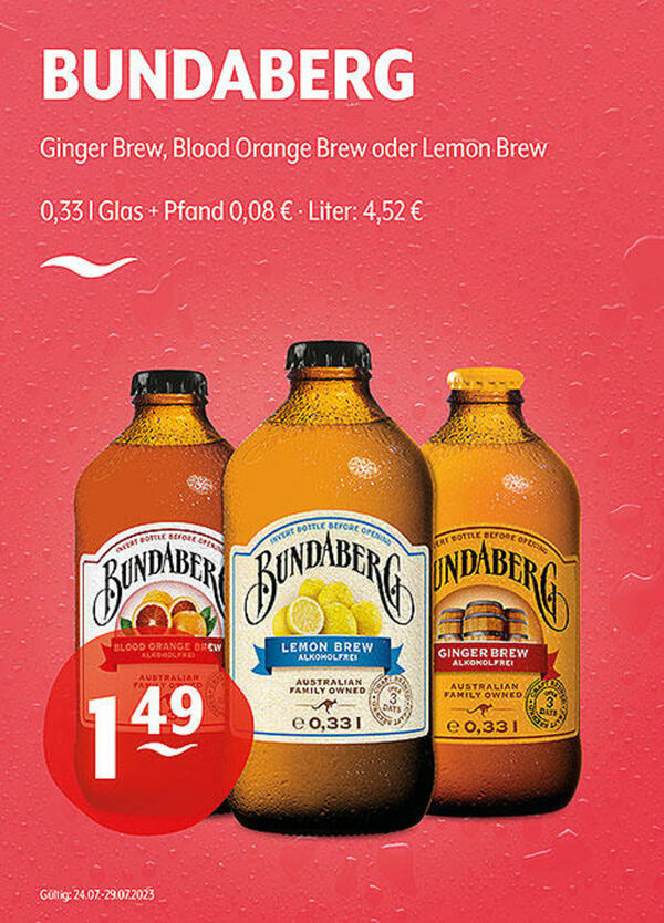 Bild 1 von BUNDABERG Ginger Brew, Blood Orange Brew oder Lemon Brew