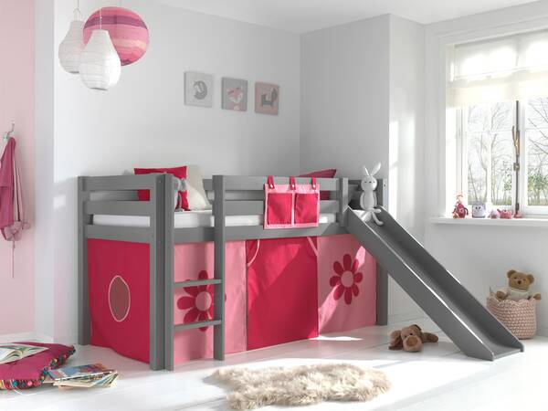 Bild 1 von Spielbett Pino mit Rutsche und Textilset versch. Designs