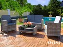 Bild 1 von Swing&Harmonie Miami Rattan Lounge Sitzgruppe für 4 Personen Sitzgarnitur Gartenmöbel Set Polyrattan Sofa Garnitur - versch. Ausführungen