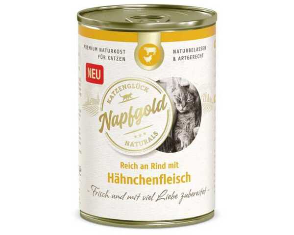 Bild 1 von Katzenglück Napfgold Katzenfutter Rind mit Hähnchenfleisch 400 g