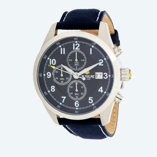 Bild 1 von J.W. HULME Herren Quarz Chronograph silber blau