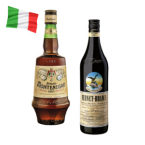 Fernet Branca , Amaro Montenegro, Amaro del Capo oder Vecchia Romagna
