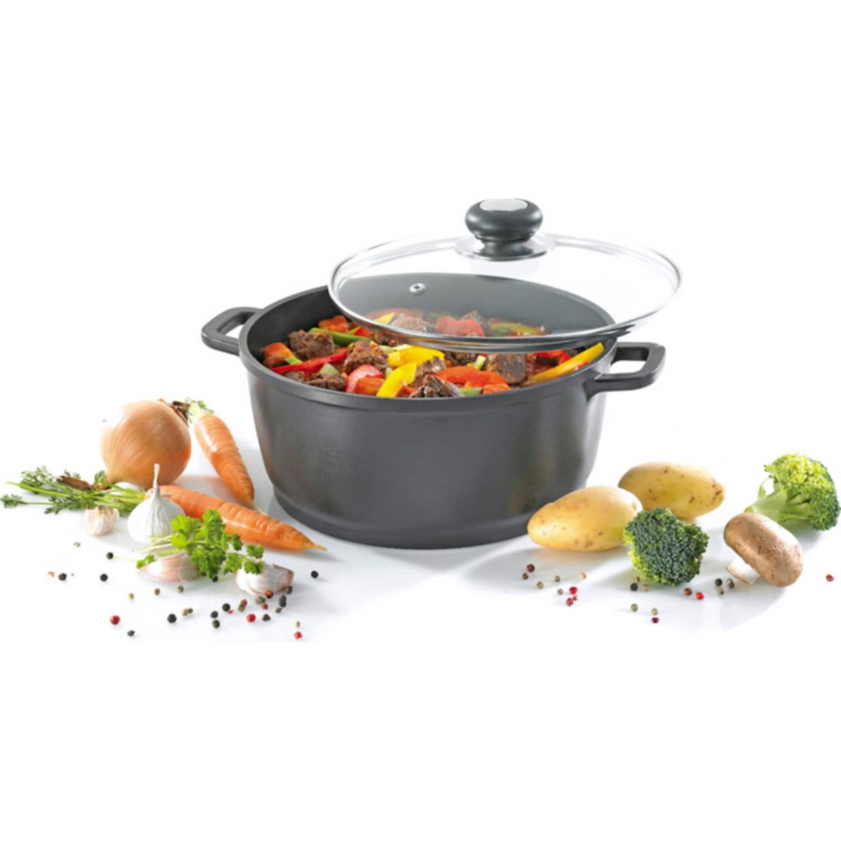 Bild 1 von Fleischtopf mit Glasdeckel 24 cm Delta