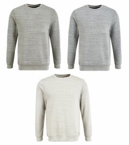 BLEND Nixon Herren Sweatshirt melierter Rundhals-Pullover mit Innenseite aus Fleece 20712217 in verschiedenen Farben