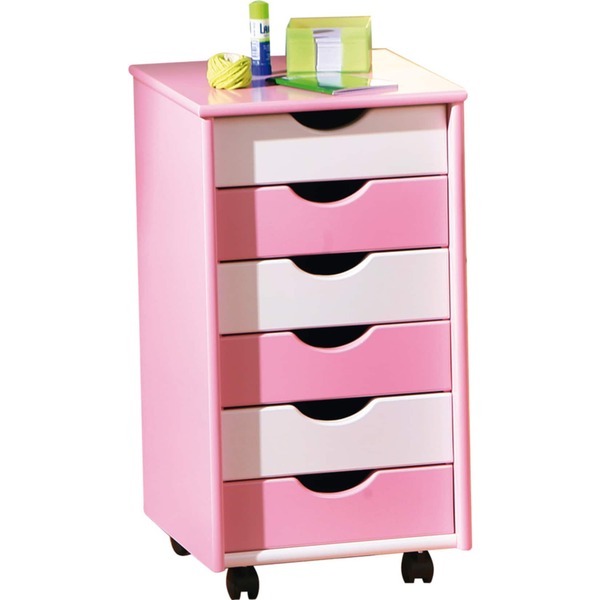 Bild 1 von Inter Link ABC Rollcontainer Pierre MDF pink/weiss