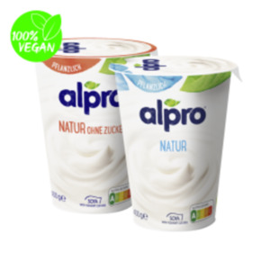 Alpro Joghurtalternative Natur oder Natur ohne Zucker