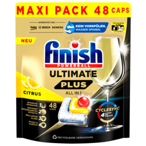 Finish Powerball Ultimate Plus All in 1 Citrus Maxi Pack 585g, 48 Tabs