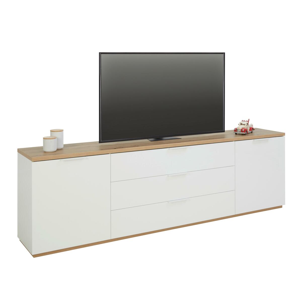 Bild 1 von TV-Element Wide in Weiß/Eiche Artisan