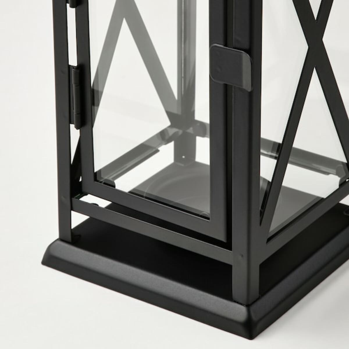 Bild 2 von BEFÄSTA  Laterne für Teelicht innen/außen, schwarz