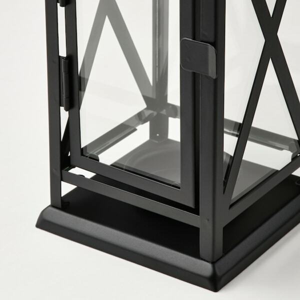 Bild 2 von BEFÄSTA  Laterne für Teelicht innen/außen, schwarz