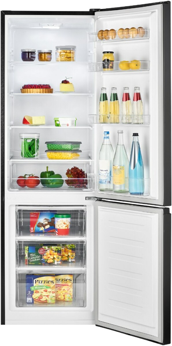 Bild 1 von KG 184.1 Kühl-/Gefrierkombination schwarz/edelstahl / D