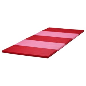 PLUFSIG  Gymnastikmatte, faltbar, rosa/rot