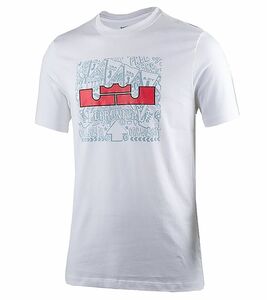 NIKE Lebron James Lebronival Herren T-Shirt mit coolem Print Freizeit-Shirt DQ1883-100 Weiß