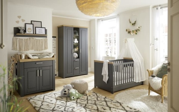 Bild 1 von Gallery M - Babyzimmer Yosh in grau/artisan Eiche Nachbildung