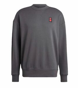 adidas FC Bayern Lifestyler Crew Herren Sweatshirt lockerer Freizeit-Pullover Sweater HF1355 Dunkelgrau
